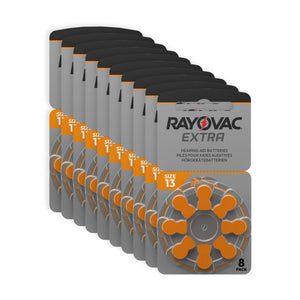 80 Pile Arancioni 13 per Apparecchi Acustici Rayovac Extra PR48