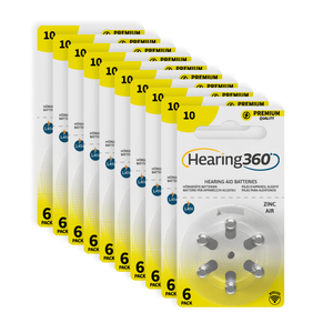 60 Pile Gialle 10 Premium Quality per Apparecchi Acustici PR70