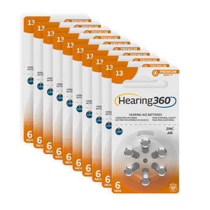 60 Pile Arancioni 13 Premium Quality per Apparecchi Acustici PR48