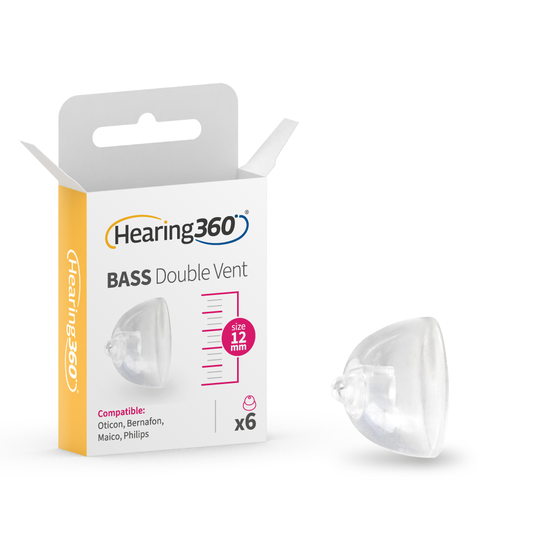 6 Cupole Dome miniFit Bass double vent compatibile con gli Apparecchi Acustici Oticon