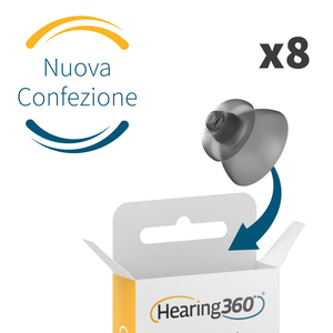 8 Cupole Dome POWER Compatibili con gli Apparecchi Acustici Phonak RIC e Open Fit