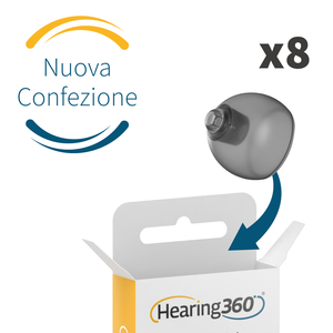 8 Cupole Dome VENTED Compatibili con gli Apparecchi Acustici Phonak RIC e Open Fit