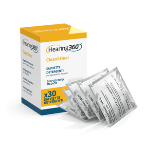 Scatola da 30 Salviette Detergenti Igienizzanti Salviettine per Apparecchi Acustici